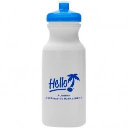White/Blue Biodegradable Personalized Sport Bottle - 20 oz.