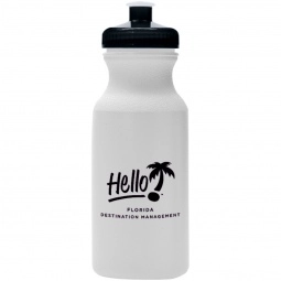 White/Black Biodegradable Personalized Sport Bottle - 20 oz.