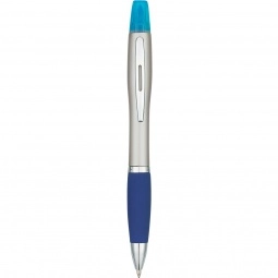 Silver/Blue Twin Write Custom Pen & Highlighter