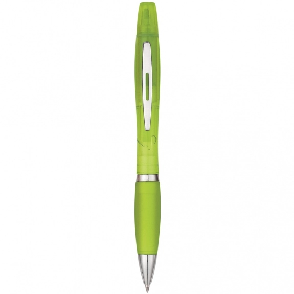 Translucent Green Twin Write Custom Pen & Highlighter