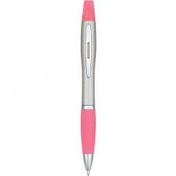 Silver/Pink Twin Write Custom Pen & Highlighter