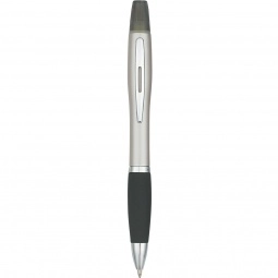 Silver/Charcoal Twin Write Custom Pen & Highlighter