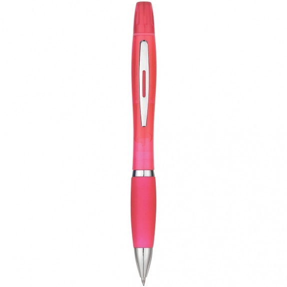 Translucent Pink Twin Write Custom Pen & Highlighter