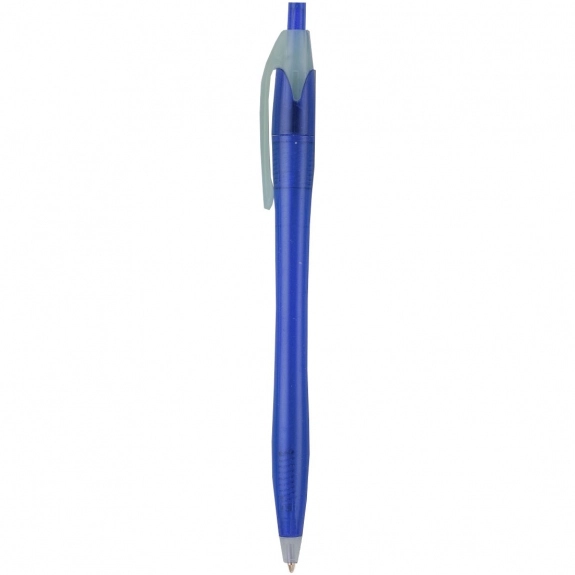 Translucent Blue Frosted Translucent Custom Imprinted Pen