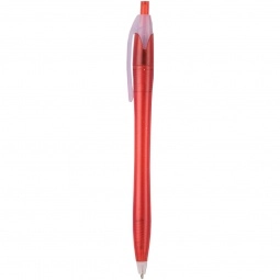 Translucent Red Frosted Translucent Custom Imprinted Pen