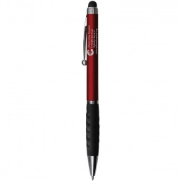 Red Custom Stylus Pen w/ Textured Grip