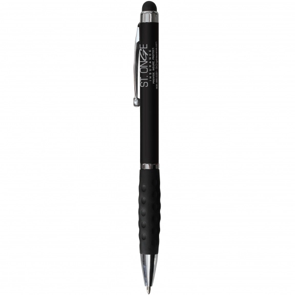 Black Custom Stylus Pen w/ Textured Grip