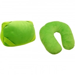 Lime - 2-in-1 Plush Custom Tablet Stand Travel Pillow