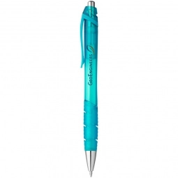 Light Blue - Translucent Rubber Grip Custom Pens