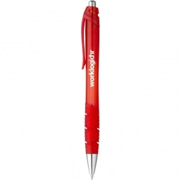 Red - Translucent Rubber Grip Custom Pens