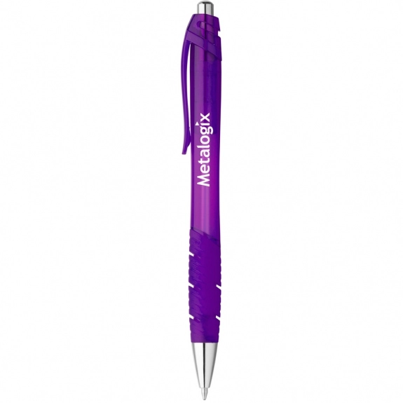Purple - Translucent Rubber Grip Custom Pens