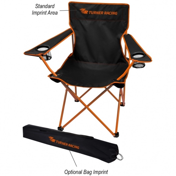 Bag Two-Tone Custom Folding Chair w/ Carrying Bag