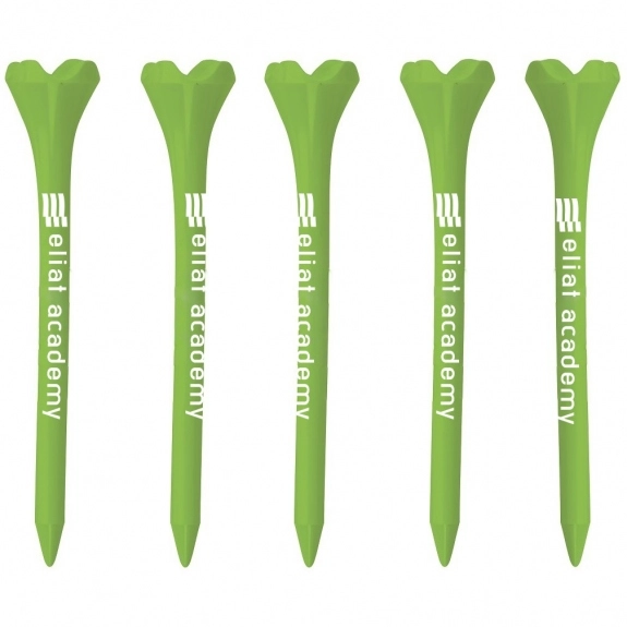 Bright Green Evolution Extra-Long Promotional Golf Tees - 5 Pack