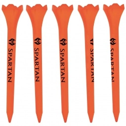 Bright Orange Evolution Extra-Long Promotional Golf Tees - 5 Pack