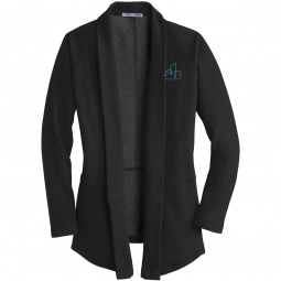 Deep Black / Charcoal Heather Port Authority Custom Sweater - Women's