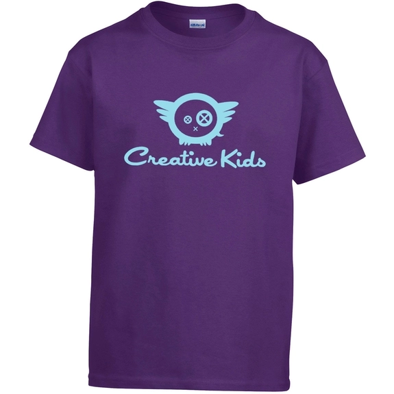 Purple Gildan Ultra Cotton Custom Youth T-Shirt - Colors