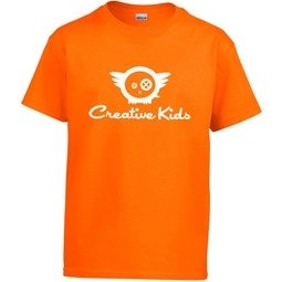 Safety Orange Gildan Ultra Cotton Custom Youth T-Shirt - Colors