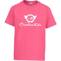Safety pink Gildan Ultra Cotton Custom Youth T-Shirt - Colors