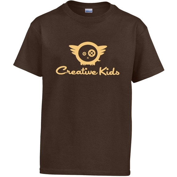 Dark chocolate Gildan Ultra Cotton Custom Youth T-Shirt - Colors
