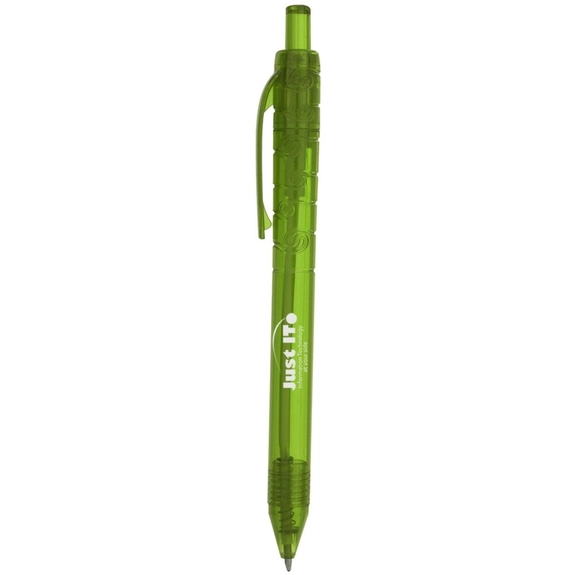 Translucent Green Oasis Bottle-Inspired RPET Promotional Pens