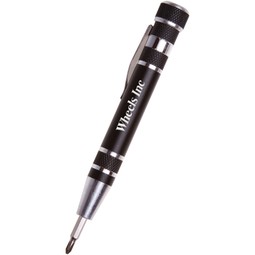 Black Aluminum Pen-Style Custom Screwdriver Set