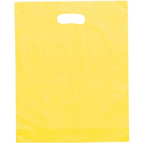 Die Cut Handle Frosted Promotional Plastic Bag - 12 x 15 x 3 | ePromos