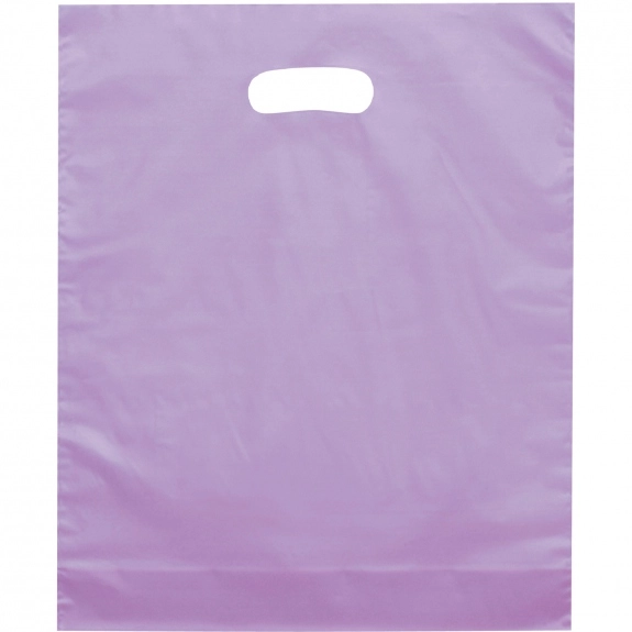 Lavendar Die Cut Handle Frosted Promotional Plastic Bag