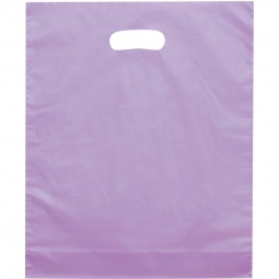 Lavendar Die Cut Handle Frosted Promotional Plastic Bag