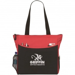Red - Atchison Carry-All Custom Tote Bags - 17"w x 14"h x 5"d