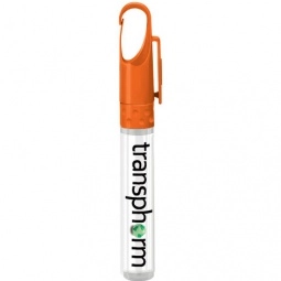 orange Full Color Pen Sprayer Promotional Hand Sanitizer 0.33 oz