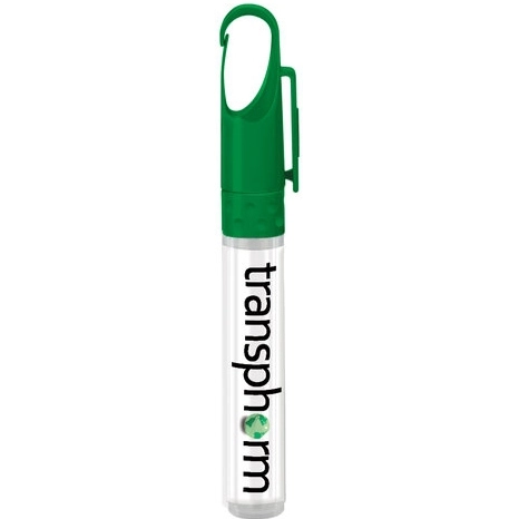 green Full Color Pen Sprayer Promotional Hand Sanitizer 0.33 oz