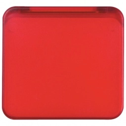 Translucent Red Dual Magnification Compact Folding Promotional Mirror