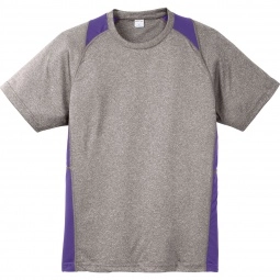 Purple Sport-Tek Heather Colorblock Contender Logo T-Shirt