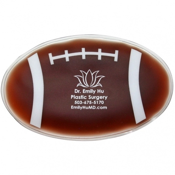 Brown Football Shaped Custom Cold Pack