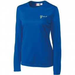 Royal Blue Clique Ice Tee Long Sleeve Performance Custom T-Shirts - Women's
