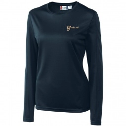 Dark Navy Clique Ice Tee Long Sleeve Performance Custom T-Shirts - Women's