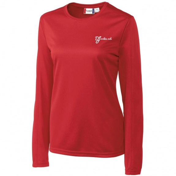 Red Clique Ice Tee Long Sleeve Performance Custom T-Shirts - Women's