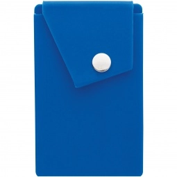 Blue Silicone Cell Phone Custom Wallets w/ Stand