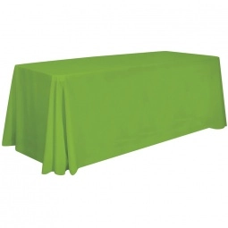 Lime Green Full Color 4-Sided Custom Tablecloth - 8 ft.