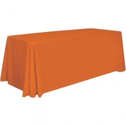 Orange Full Color 4-Sided Custom Tablecloth - 8 ft.