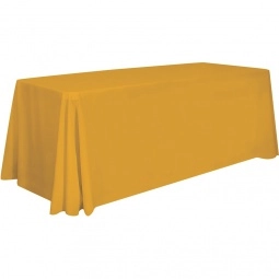 Yellow Full Color 4-Sided Custom Tablecloth - 8 ft.