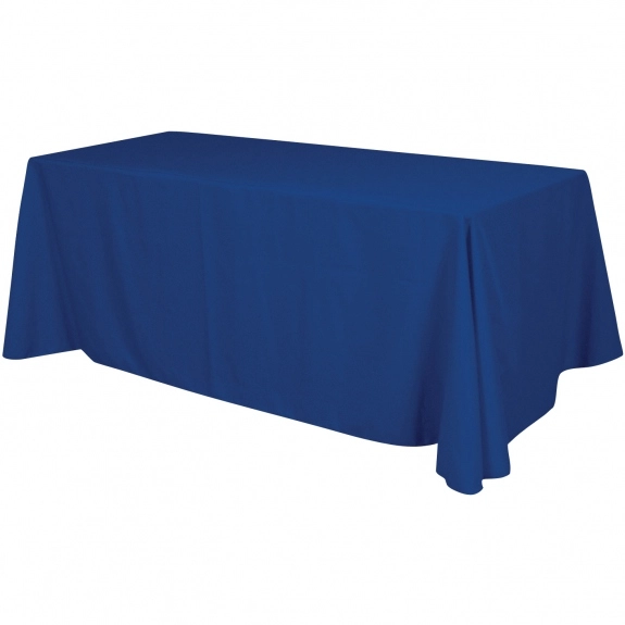 Royal Blue Full Color 4-Sided Custom Tablecloth - 8 ft.