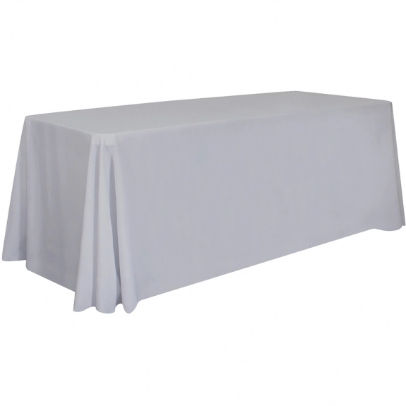 Gray Full Color 4-Sided Custom Tablecloth - 8 ft.