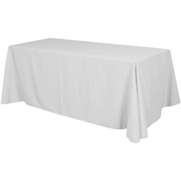Ivory Full Color 4-Sided Custom Tablecloth - 8 ft.