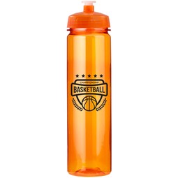 Translucent Orange - Translucent Glossy Promotional Water Bottle - 24 oz.