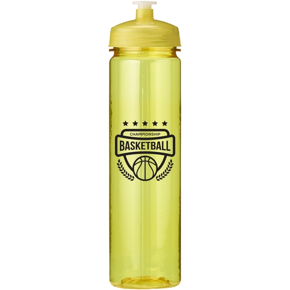 Translucent Yellow - Translucent Glossy Promotional Water Bottle - 24 oz.