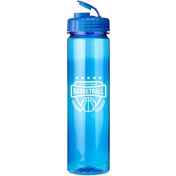 Translucent Blue - Translucent Glossy Promotional Water Bottle - 24 oz.