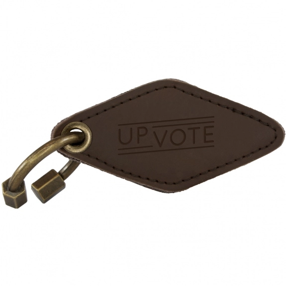 Brown OrigAudio Obie Leather Promotional Key Ring