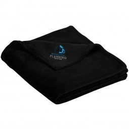 Deep Black Port Authority Promotional Ultra Plush Blanket