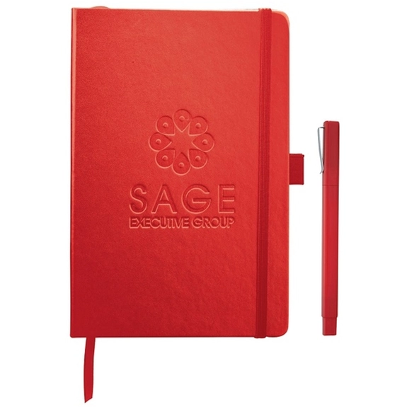 Red Nova Bound Custom JournalBook w/ Ballpoint Pen